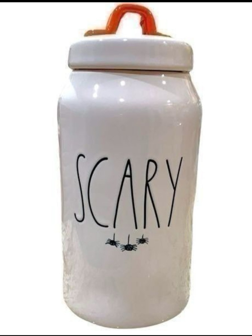 Rae Dunn Scary Spider Ceramic Canister